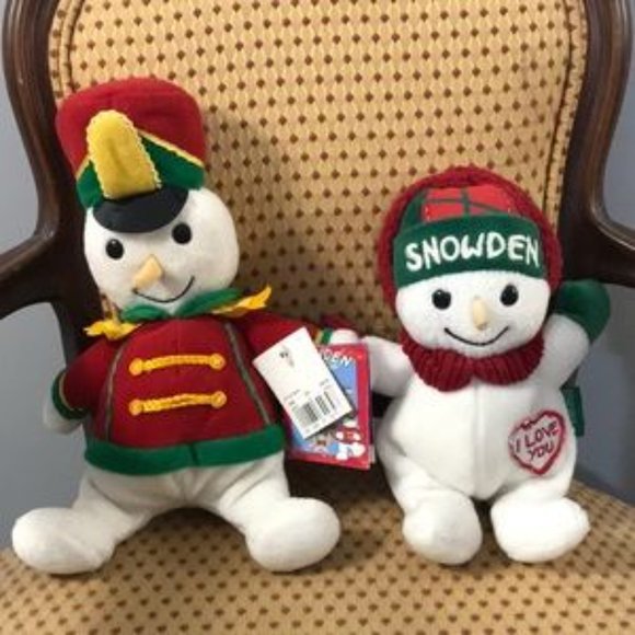 VTG & NEW📌Commonwealth 2 Snowden Raggedy Andy & Ann Plush Snowmen 1999 - Picture 1 of 12